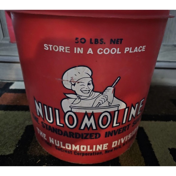 Vintage NULOMOLINE Invert Sugar 5 Gallon Bucket HANDLE BAKERY Advert USA MADE - Picture 4 of 10